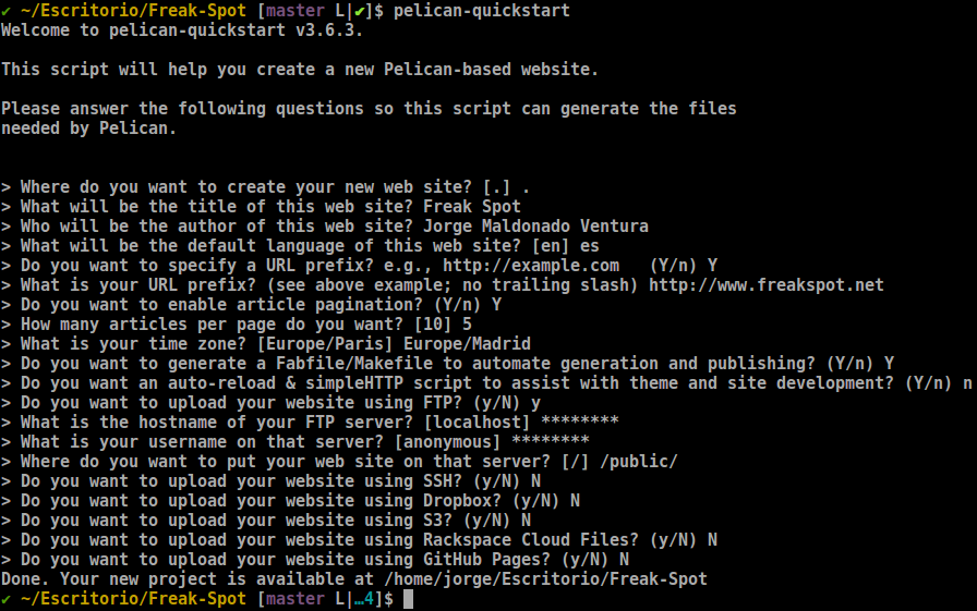 pelican-quickstart